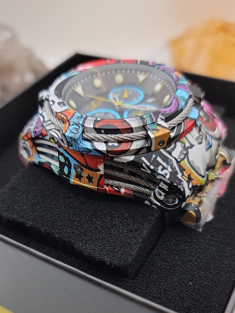 Invicta Bolt Swiss Ronda Z60 FE Caliber Mens Watch 53mm Aqua Plating Steel 45488 - Picture 4 of 10